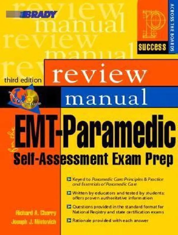 USED Book - EMT-Paramedic: Self-Assessment Exam Prep, Review Manual by Richard A. Cherry (Paperback) - english