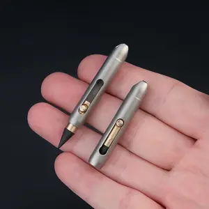 Mini Erasable Pencil with Replaceable Nibs, Keychain Holder, Titanium Alloy Material, Suitable for Medical and Outdoor Use