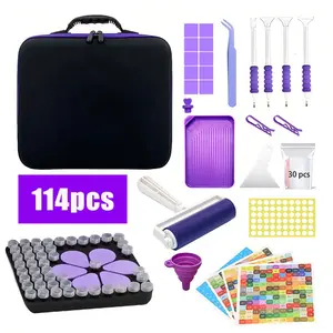 Diamond Painting Tool Kit Set, Water Drop Shape Storage Box, Portable Diamond Pen Clay Tray, DIY Supplies, Cross Stitch Tools