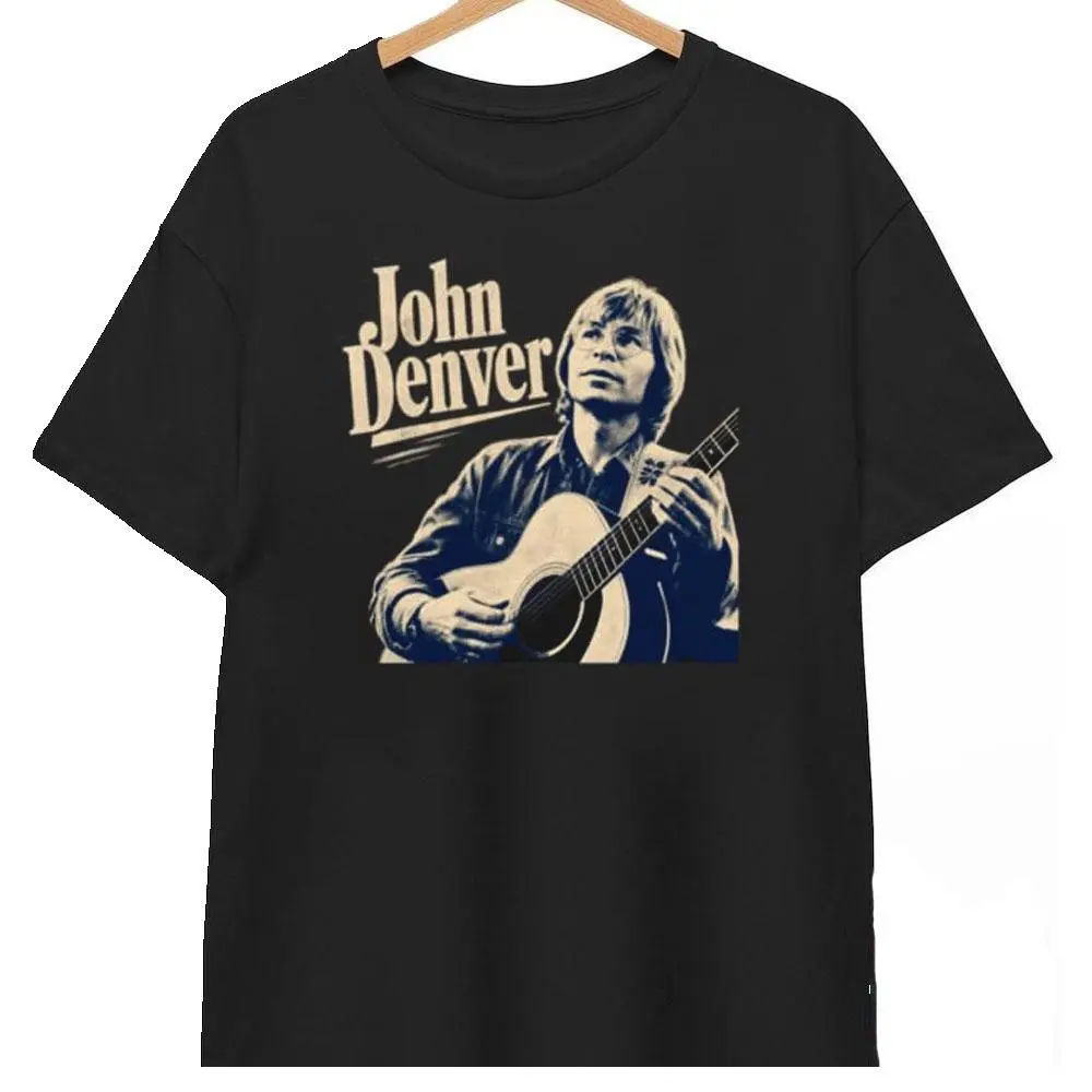 John Denver Vintage Halftone Art Classic Music Tribute T-Shirt