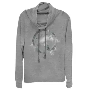 Juniors Womens Marvel Avengers: Endgame Smudged Thor Cowl Neck Sweatshirt