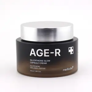 Medicube AGE-R Glutathione Glow Capsule Cream (50ml) - Hyaluronic Acid Skincare Moisturizer for Sensitive Skin, Minimizes Pores, Lightens Complexion, Boosts Radiant Glow