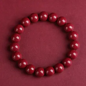 Plain Cinnabar Bracelet purple gold sand 8mm and 6mm