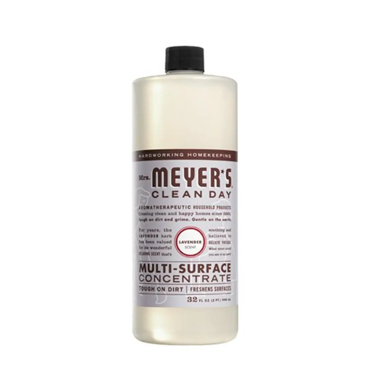 Mrs. Meyer's Multi-Surface Concentrate Household Cleaner - 32 fl oz Lavender Scent, Cleaning Solution, Non-Bleach, Phthalate-Free All-Purpose Cleaner, Non-Bleach All-Purpose Cleaners