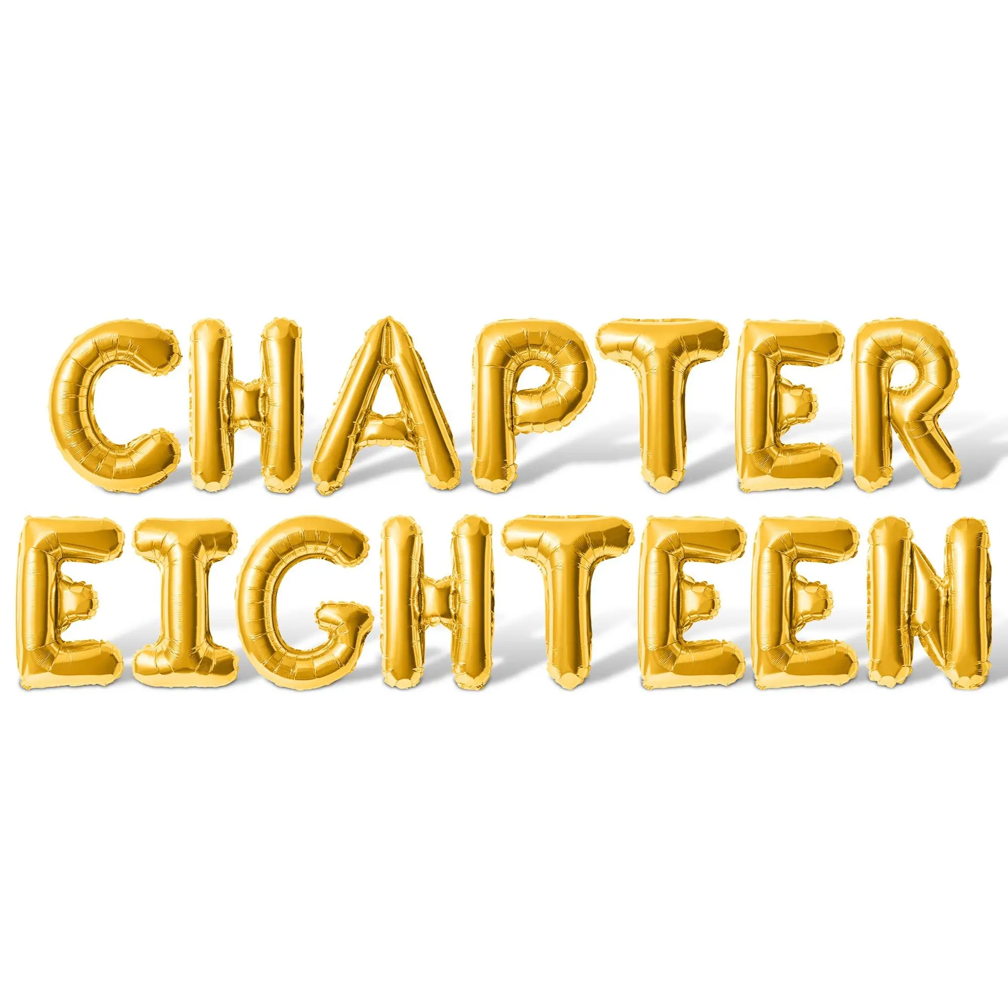 Letter Balloons - CHAPTER EIGHTEEN 16" Inch Alphabet Letters Foil Mylar Balloon 18th Birthday Party Banner