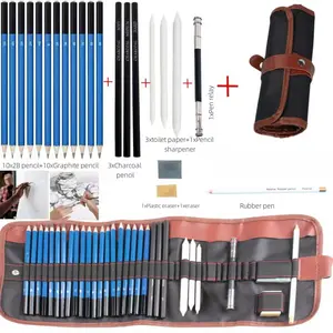 1 Set  Professional Drawing Pencil Set CompleteSketching and Painting for Artists Professional Art UsesPerfect Halloween Gifts, drawing pencils, drawingsupplies bible study supplies Zippered Colored