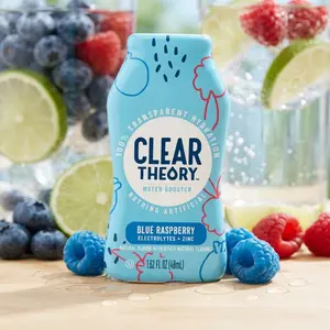 Blue Raspberry Water Booster - 100% Transparent Hydration with Natural Flavors & Zinc - 1.62 FL OZ