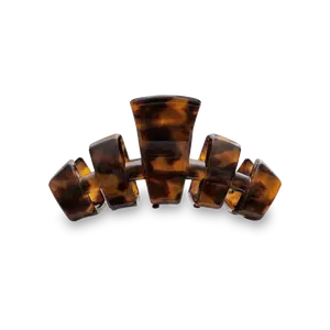 TELETIES - Tortoise - Small - Classic Hair Claw - Strong Grip - Claw Clip - Nearly Unbreakable