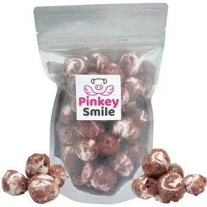 Freeze Dried Candy Black Licorice Swirl Salt Water Taffy 2 oz - Cut To Bite Sized Pieces - Ships In Box - Deliciously Crunchy, Intense Flavor, Lightweight Snack