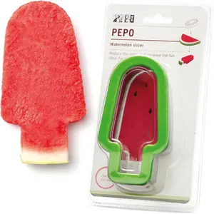 Pepo Watermelon Popsicle  Mold, Stainless Steel Watermelon Slicer, Fun Popsicle Shape Sandwich and Cookie  for Fruits