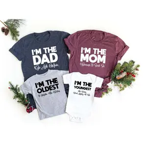 Humorous Family Matching T-shirts, I’m The Dad Shirt, I’m The Mom Shirt, I’m The Oldest Shirt, I’m The Youngest Shirt, Funny Family Shirt Cotton Sweater And Best Hoodie