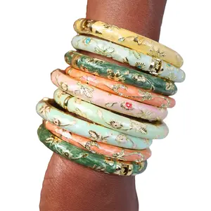 Cloisonne Floral Bracelet