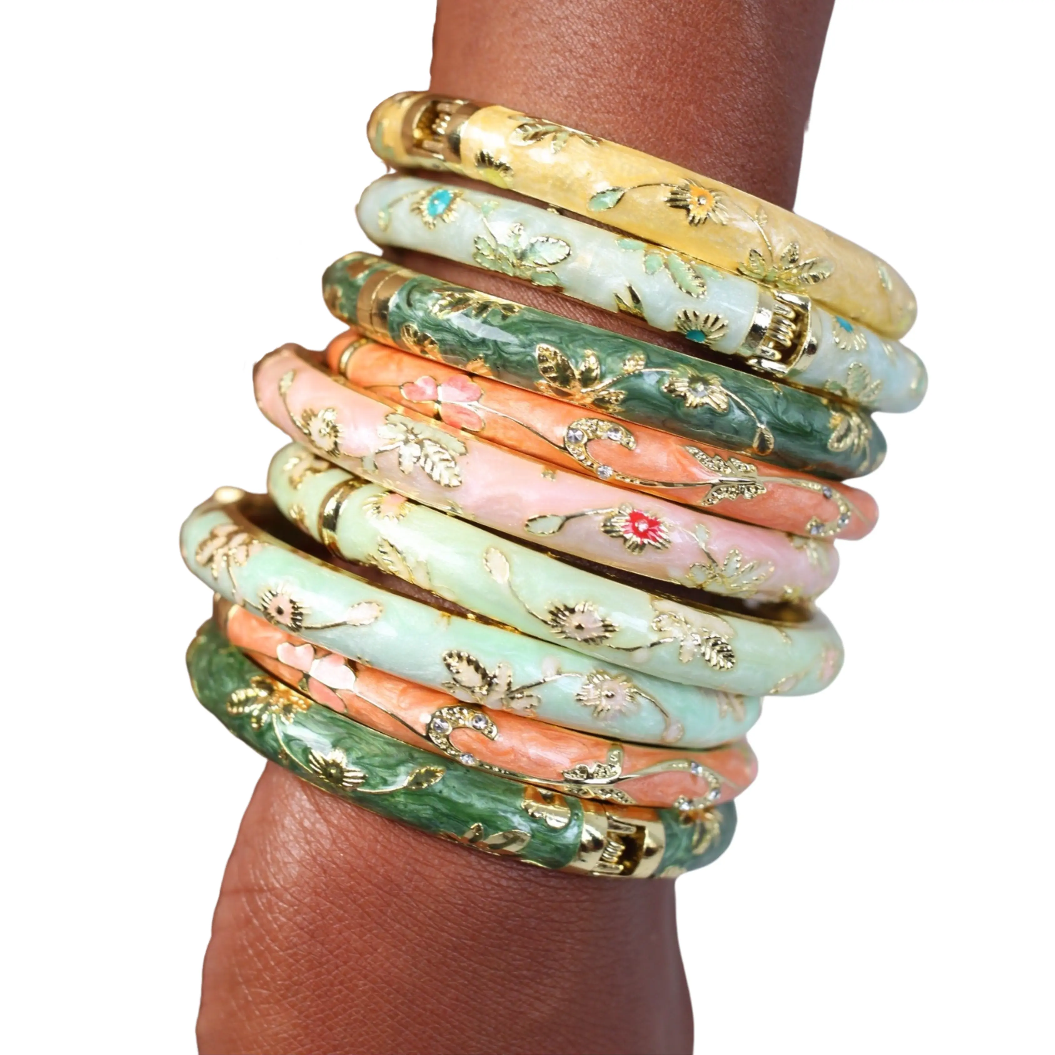 Cloisonne Floral Bracelet