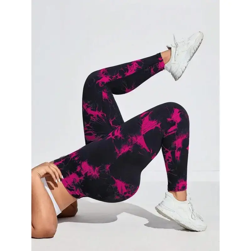 【Plus Size】Tie Dye Ruched Sports Tummy Control?Leggings, Comfort and Durability?High Stretch Yoga Leggings, Ladies Sportswear for Indoor Outdoor WearGift 【Plus Size】Tie Dye Ruched Sports Tummy Control?Leggings, Comfort and Durability?High Stretch Yoga Leggings, Ladies Sportswear for Indoor Outdoor WearGift