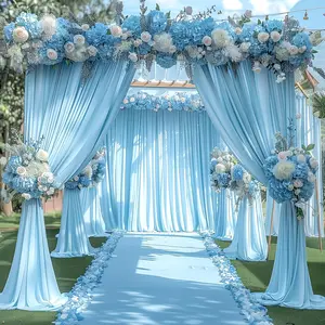 【Mother’s Day】4 x 10ft Backdrop Curtains for Graduation Decorations 2026 Polyester No-Wrinkle Drapes for Baby Shower Parties  Birthday Wedding Photography, 6 /10Panels