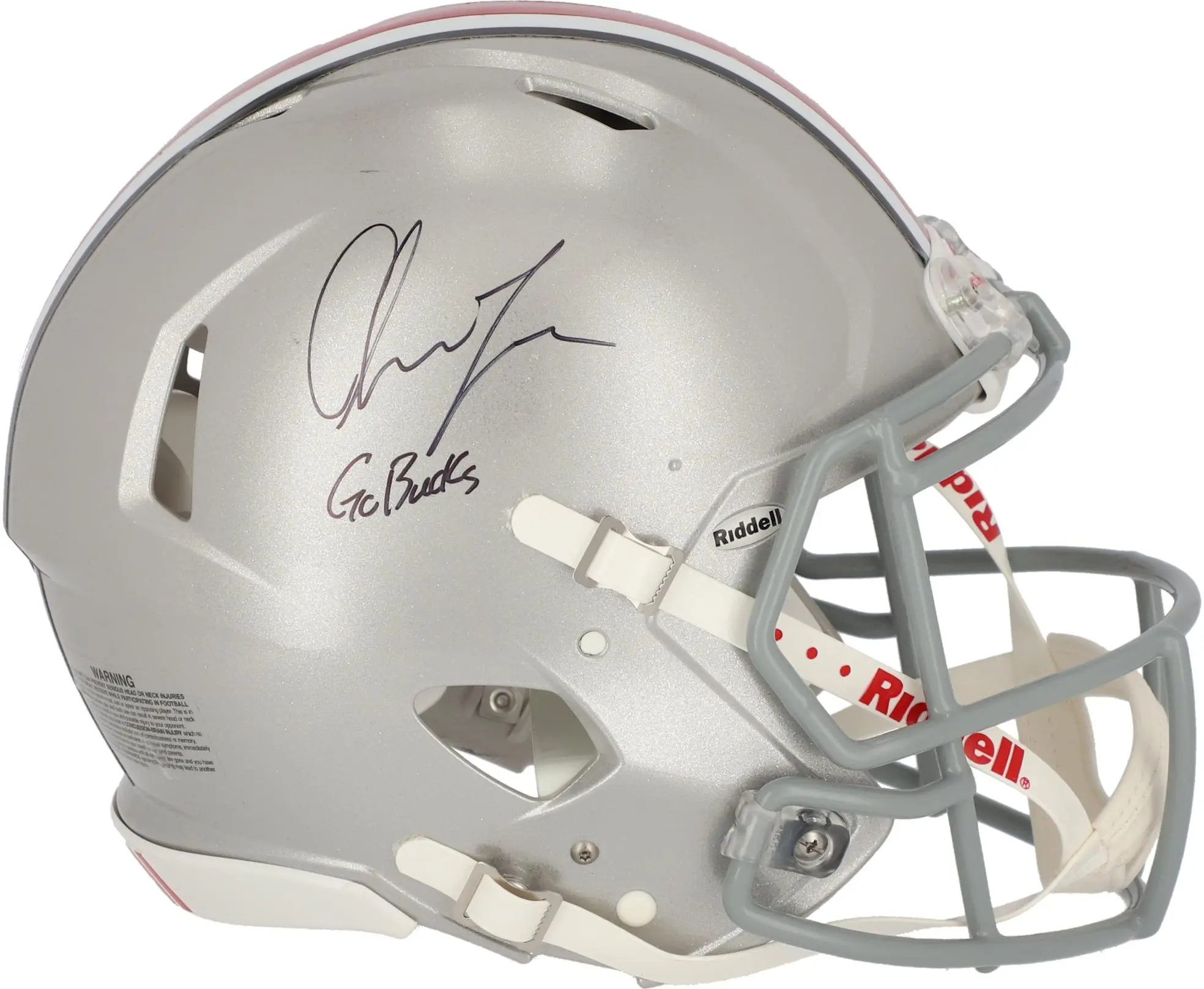 Chase Young Ohio State Buckeyes Autographed Riddell Speed Authentic Helmet with "Go Bucks" Inscription - Fanatics Authentic Certified