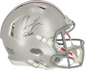 Chase Young Ohio State Buckeyes Autographed Riddell Speed Authentic Helmet with "Go Bucks" Inscription - Fanatics Authentic Certified