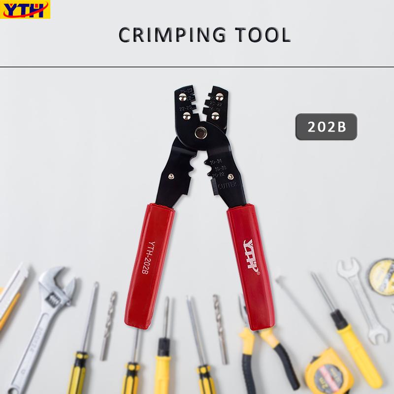 Portable Multi-Function Wire Crimper YTH-202b - Heavy-Duty Cable Crimper & Terminal Crimping Tool with Wire Stripper/Cutter, Handheld Pliers for Electricians, DIY, for & (22mm² Capacity)