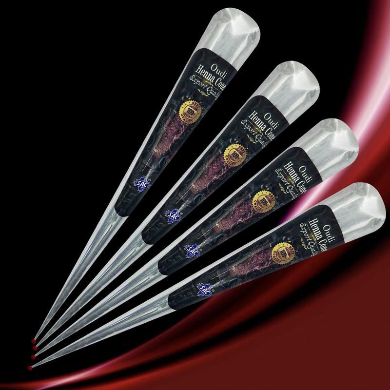 Oudi Henna Cone 100% Natural Temporary Tattoo Cream Cone 1 Cone 31g Body Paint Freckles Reddish Brown for Men Women Forearm Tribal Wolf 7-15 Day Tatuajes Temporales Waterproof Angel Flower Tattoos