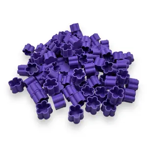 Flower Shaped Ink Caps - 100 Piece Medium Size Disposable Tattoo Ink Cups for Professional Artists