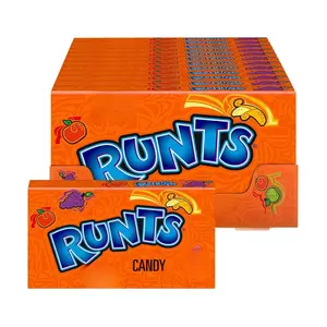 Wonka Runts Hard Chewy & Fruity Candy 5 Ounce Theater Boxes Pack of 12 Bursting with Fruity Flavor Miniature Fruit Shapes Perfect for Travel Snack