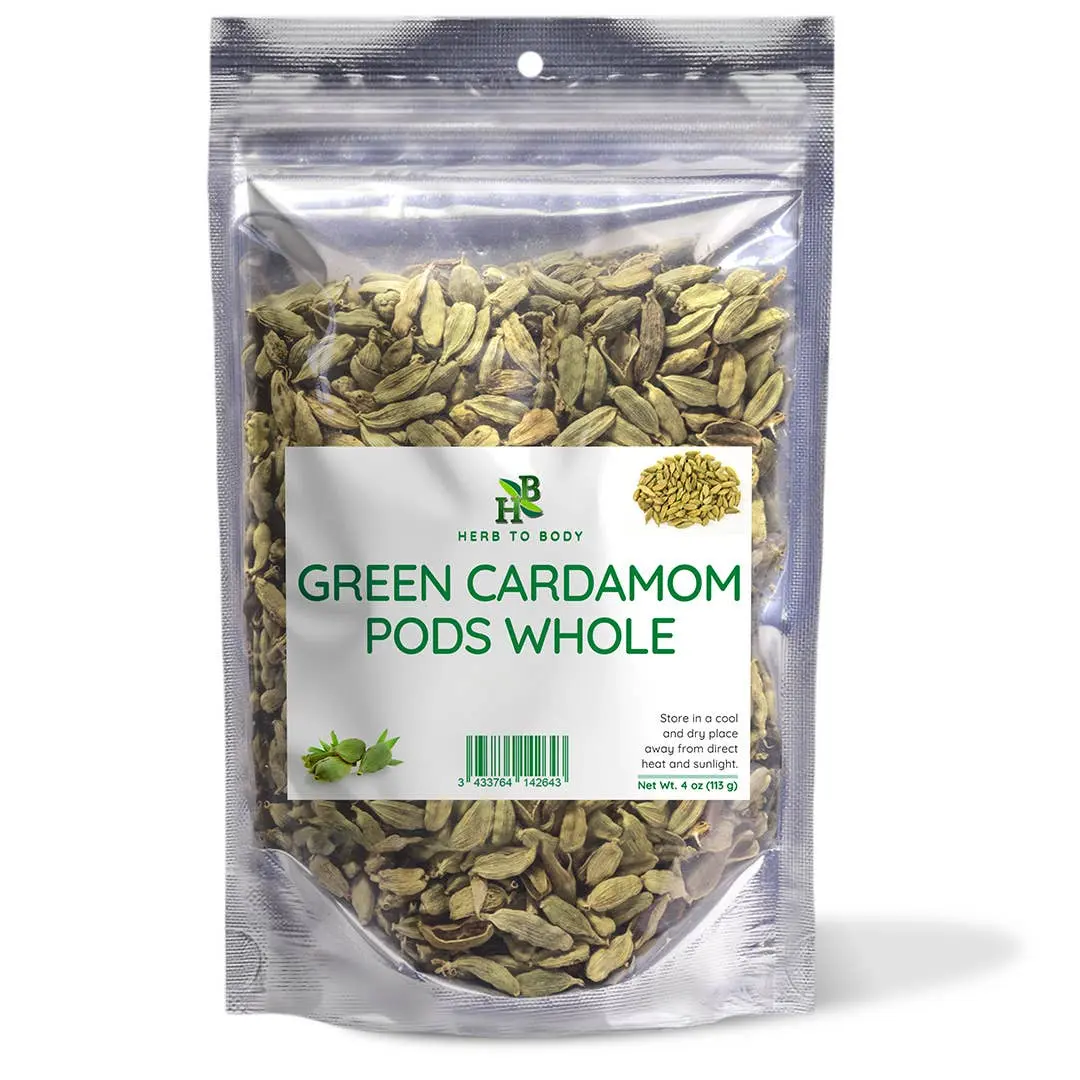 Green Cardamom Pods Whole - 4oz