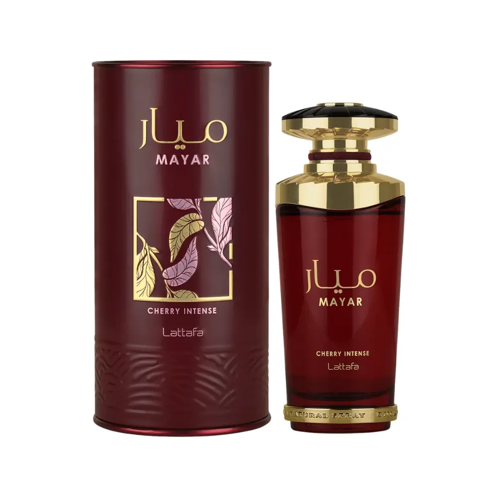 Lattafa Mayar Cherry Intense Eau de Parfum 3.4 oz | Cherry Vanilla Gourmand Fragrance with Strawberry, Cacao & Amber | Long-Lasting Unisex Perfume