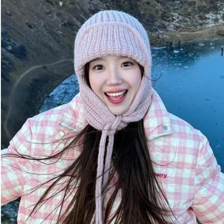 Mongolian Trapper Hat for Women - Sherpa Lined Bucket Cap with Ear Flaps | Winter Snow Hat for Big Head & Outdoor Activities