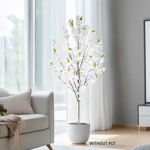 Artificial Cherry Blossom Tree, 5.25-6.89ft Tall, Realistic Faux Plant for Indoor & Outdoor Use, Perfect for Home Decor, Weddings, Festivals, Fake Tree Plants