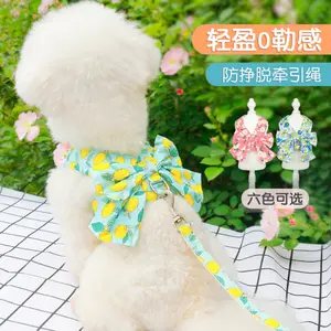 Pet leash, dog and cat clothing, vest-style harness, leash for walking dogs, dog harness for Teddy and Bichon Frise