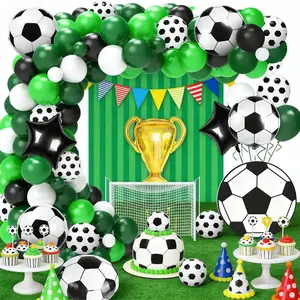 World Cup Theme Champion Trophy Football Balloon Set, Latex Balloons, Soccer Ball, Trophy, Star Aluminum Balls, Party Decorations