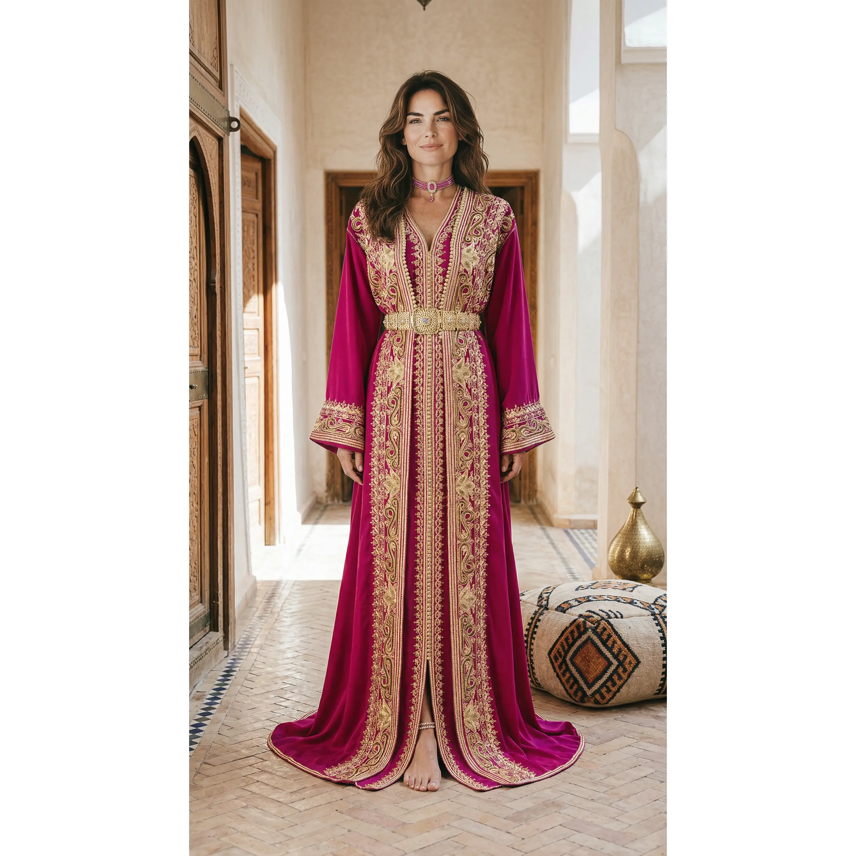 Handmade Luxury Moroccan Kimono Bqaftan