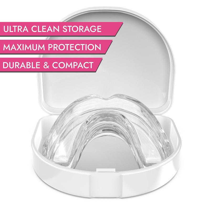 Small Mouth Guard for Kids – Comfortable, Custom Fit, Non-Bulky, Moldable – (4) Teeth Grinding Guards & Case – Perfect Mouthguard for a Child, Mouth Guard for Tooth Grinding – Kid Size