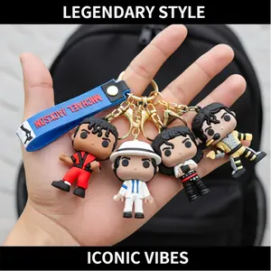 3D Pop Culture Keychain, Premium Alloy Clasp, Durable Soft Rubber Pendant, Trendy Collectible Charm for Bags & Keys, Unique Gift for Fans