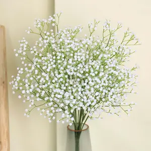 12PCS Baby Breath Artificial Flowers - Babies Breath Flowers Artificial Bulk Faux Flowers Bouquet White Flores Greenery Real Touch Fake Flowers Arrangements Wedding Centerpieces Tables Decorations