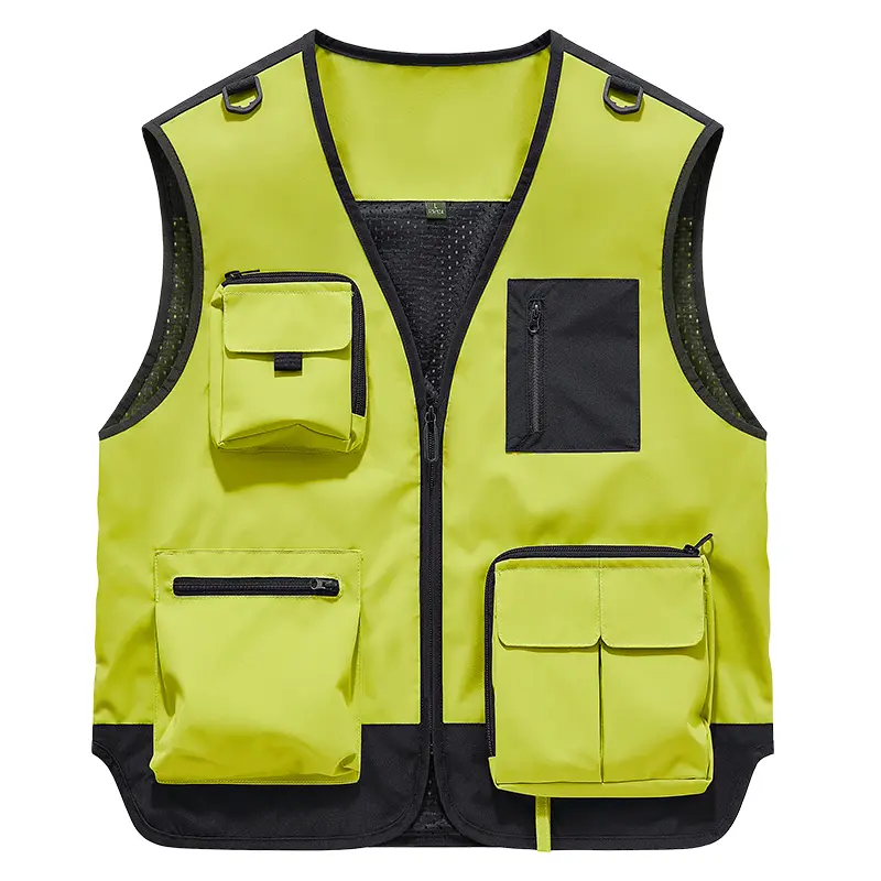 Men’s lightweight all-season vest-style jacket with multiple pockets for outdoor work, suitable for fishing, hunting, travel, and more. Model 5808