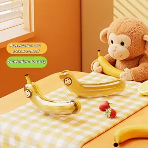 Portable Banana Storage Box, Anti-Squeeze Fruit Protector Case, Reusable Fresh Fruit Keeper for Kids Outdoor Travel Picnic