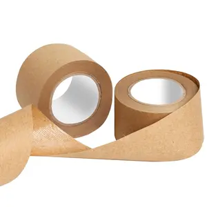 2 Pack Brown Packing Tape,Water Activated Tape Brown Paper Tape for Shipping, Storage, Crafts(48 mm x 59 Yard)