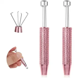 2025 New Mini Jewelry TweezerPortable Jewels Pick-up Tool with 4 Claws,Handheld Metal Gripping Tools for Beading,Watch, Eyeglass Repair, Men Gifts, HeavyDuty, Handle, Tools And Gadgets, StainlessSteel Tweezers, Hair Splinters RemovalTwe