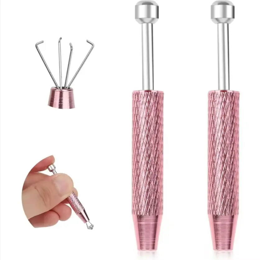 2026New Mini Jewelry TweezerPortable Jewels Pick-up Tool with 4 Claws,Handheld Metal Gripping Tools for Beading,Watch, Eyeglass Repair, Men Gifts, HeavyDuty, Handle, Tools And Gadgets, StainlessSteel Tweezers, Hair Splinters RemovalTwe