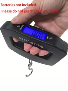 Mini LCD Digital Luggage Scale, Portable Suitcase Scale, Handheld Travel Bag Weight Scale, Fish Hook Hanging Scale, Precise Luggage Weighing