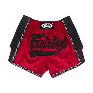Fairtex BS1703 Red Slim Cut Muay Thai Boxing Short