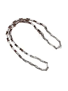 Men's Punk Motorcycle Chain Necklace, Simple Eight Character Pendant, Textured Surface, Fashionable Jewelry for Men