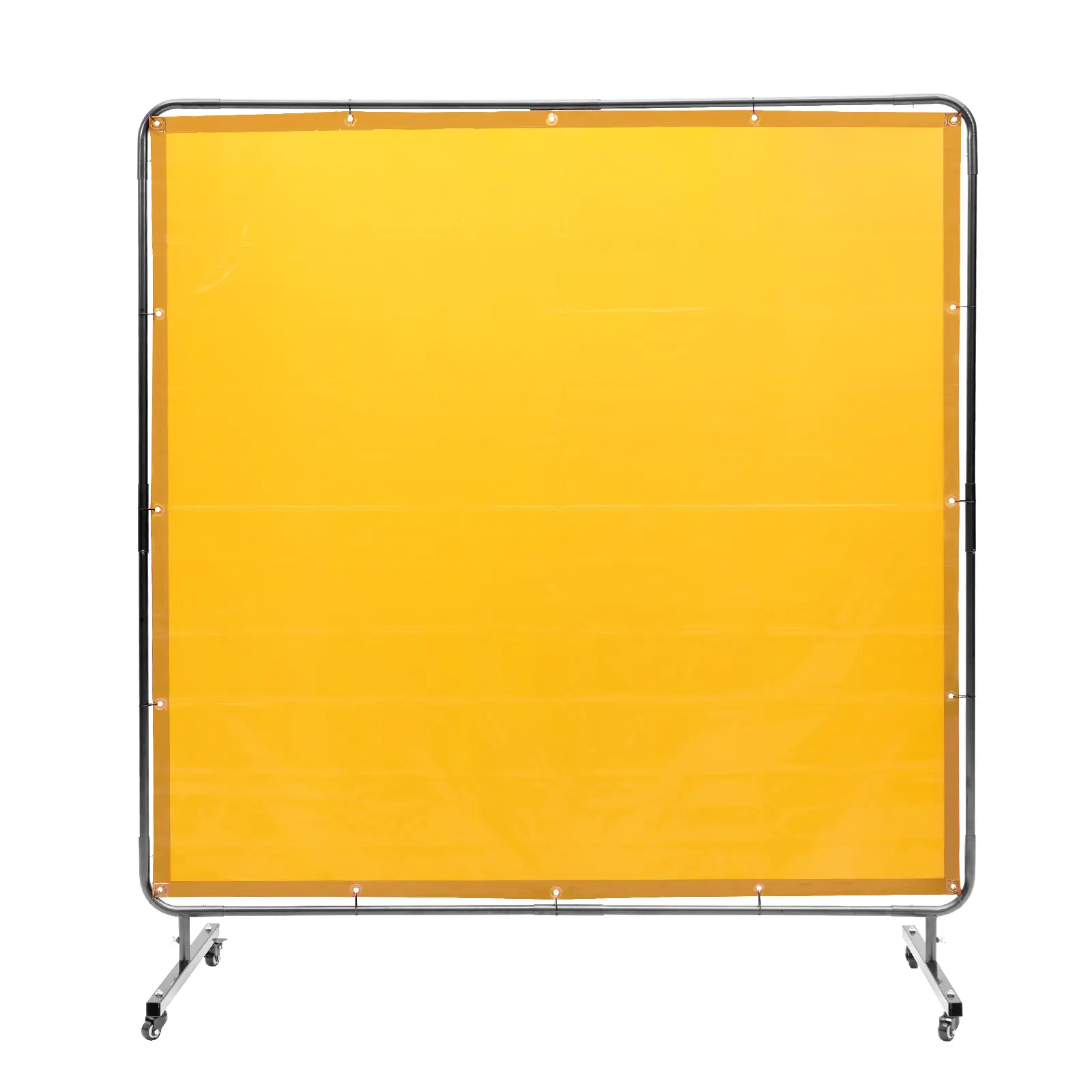 VEVOR 6'x6' Welding Screen with Frame, Flame-Resistant Vinyl, 4 Swivel Wheels (2 Lockable) - Super Large Coverage, 6-Level UV Protection, Waterproof, Move With Ease for Industrial Sites Workshop Protection, Sparks, Heat Radiation, Splatter