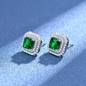 Emerald Stud Earrings 0.8ct *2
