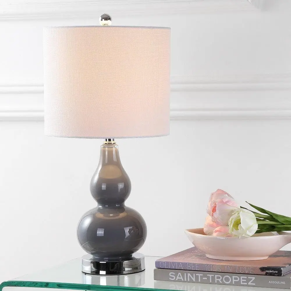 JONATHAN Y Anya Mini Glass LED Table Lamp , for bedroom, living room, foyer, hallways, dining room, dorms