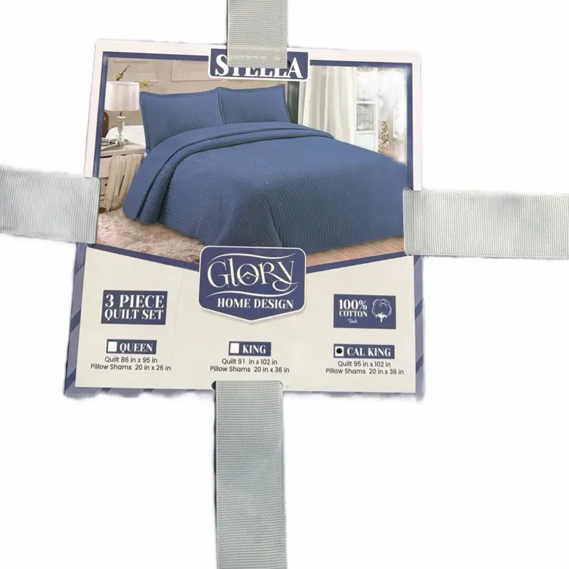 Stella glory home design 3 pcs quilt set cal king