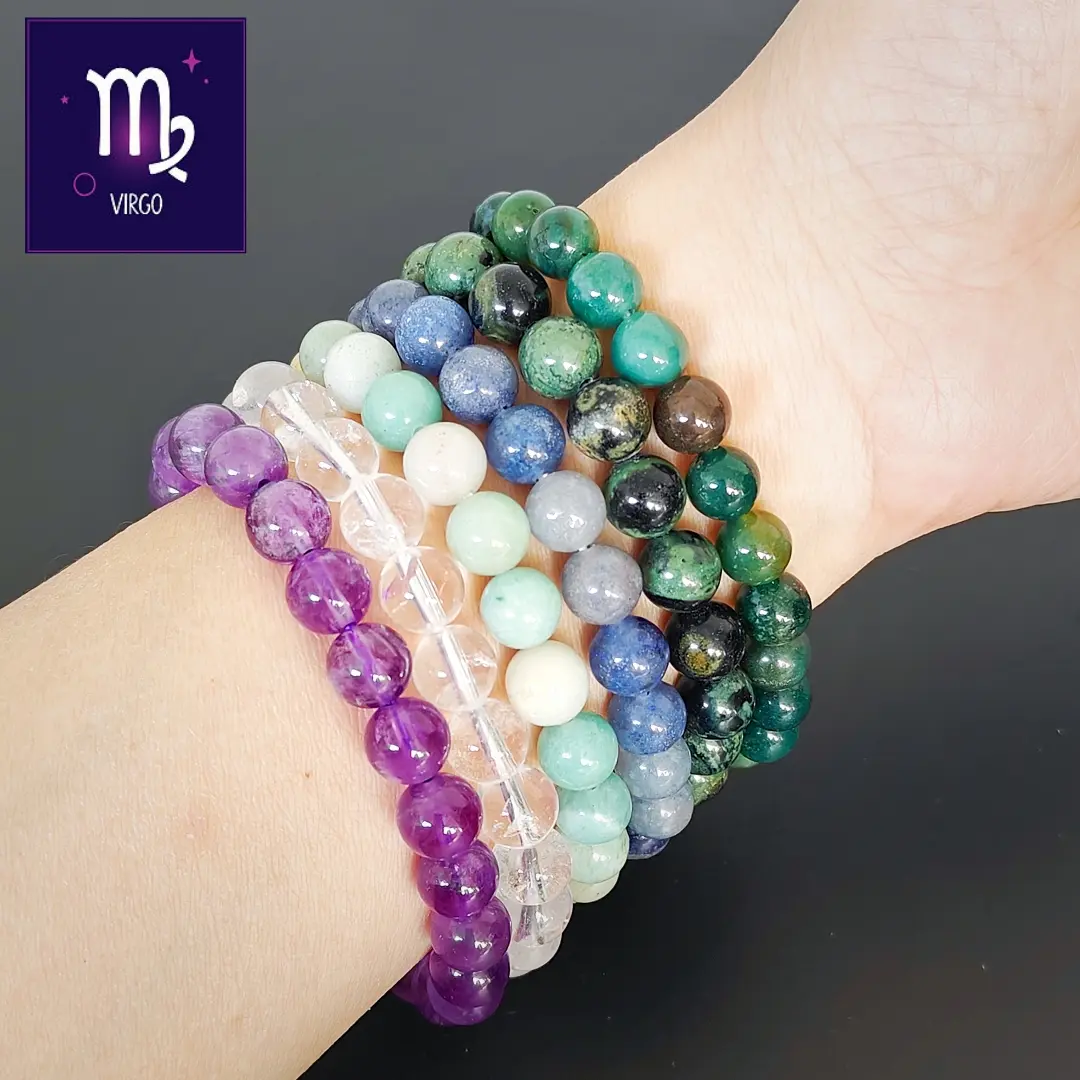 Virgo Crystal Bracelet Set – Clarity, Healing & Inner Harmony