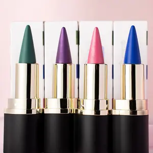 4 Color Eyeliner Gel Set, Waterproof Single Head Long-Lasting Smudgeproof Multi-Color Eye Liner Pencil, Longwear Eye Liner, Suitable for Various Makeup Looks