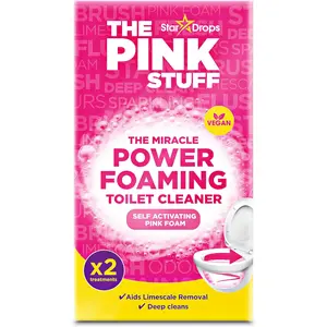 The Miracle Power Foaming Toilet Cleaner - 2 Treatments - Self Activating Pink Foam Stardrops